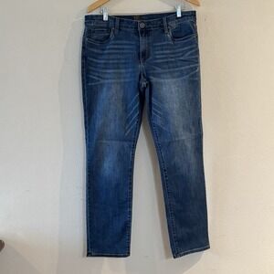 Kut From The‎ Kloth Carrie Boyfriend Jeans Women 12 Medium Wash Stretch Denim